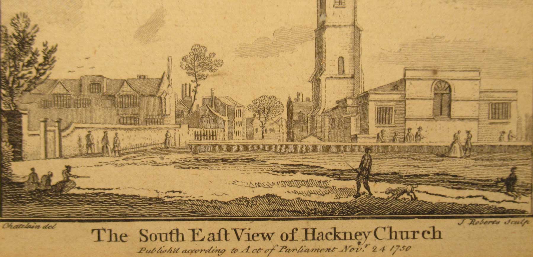 Hackney Church from the South East in the mid-18th Century